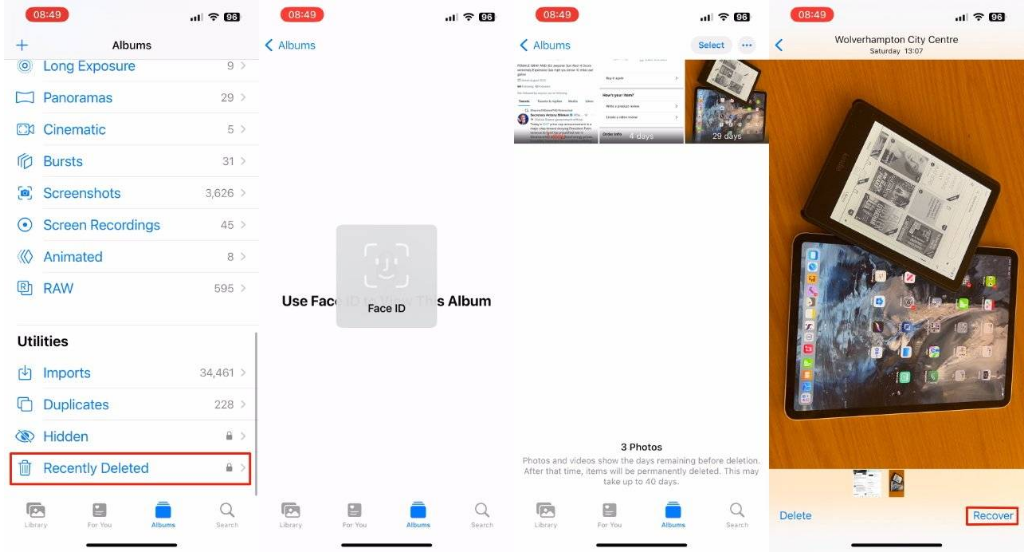 南沙苹果14维修分享 iPhone14 上恢复已删除的照片 